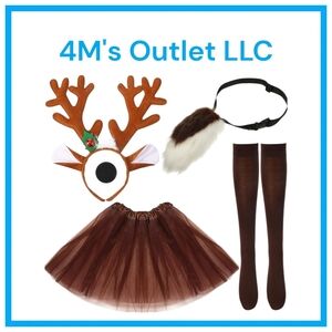 Festive Reindeer Costume Set - Brown